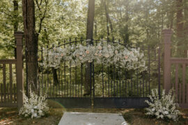 Fishers Outdoor Wedding Ceremony Gate with Flowers