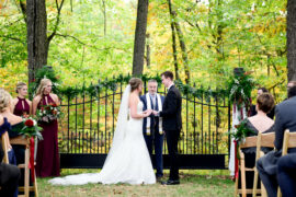Couple Getting Married in Outdoor Forest Ceremony